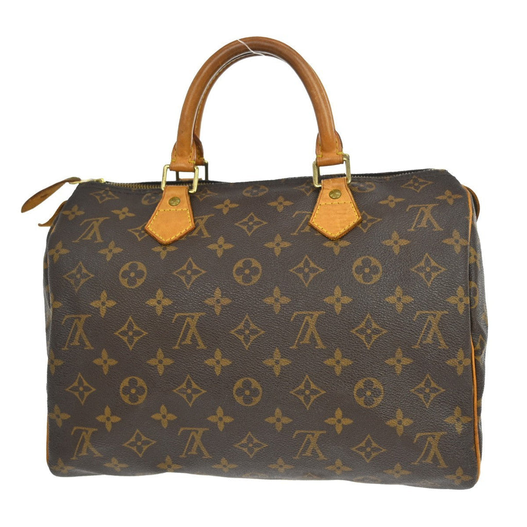 Louis Vuitton Speedy Handbag Monogram Canvas Brown Canvas Handbag ( )