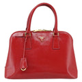 Prada Promenade Bag Vernice Saffiano Leather Red Leather Handbag ( )