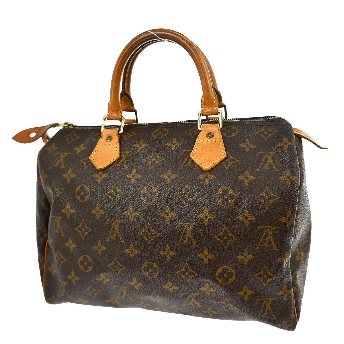 Louis Vuitton Speedy Handbag Monogram Canvas Brown Canvas Handbag ( )