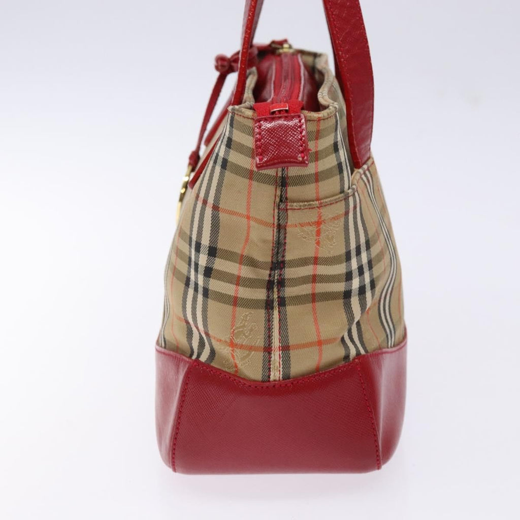 Burberry Nova Check Handbag Nova Check Canvas Beige Canvas Handbag (Authentic  )