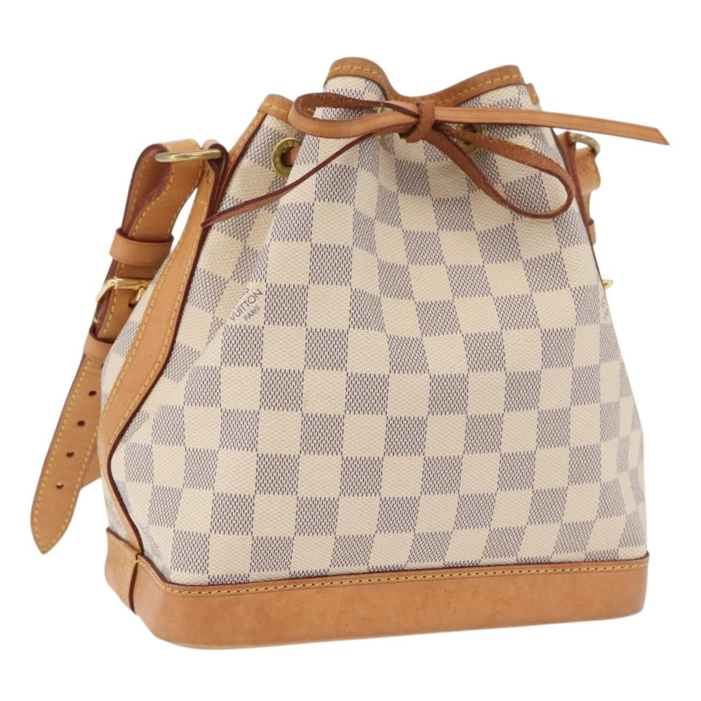 Louis Vuitton Noe Handbag Damier White Canvas Handbag (Authentic  )