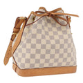 Louis Vuitton Noe Handbag Damier White Canvas Handbag (Authentic  )