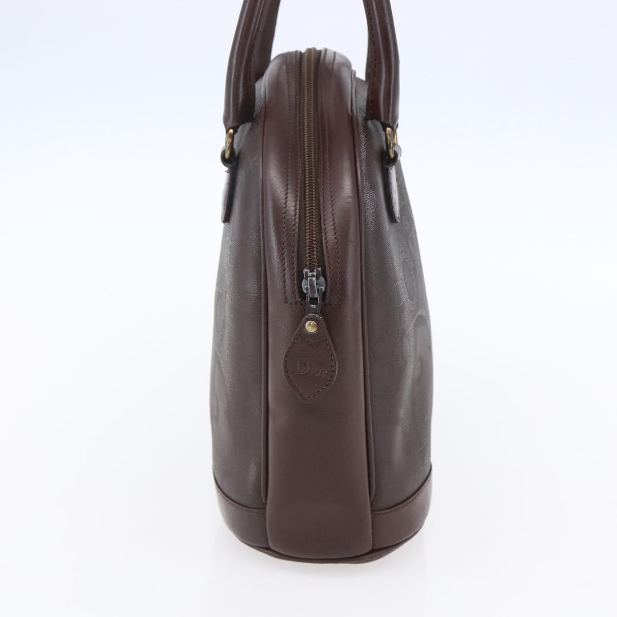 Christian Dior Vintage Trotter Handbag Canvas Brown Pvc Handbag (Authentic  )