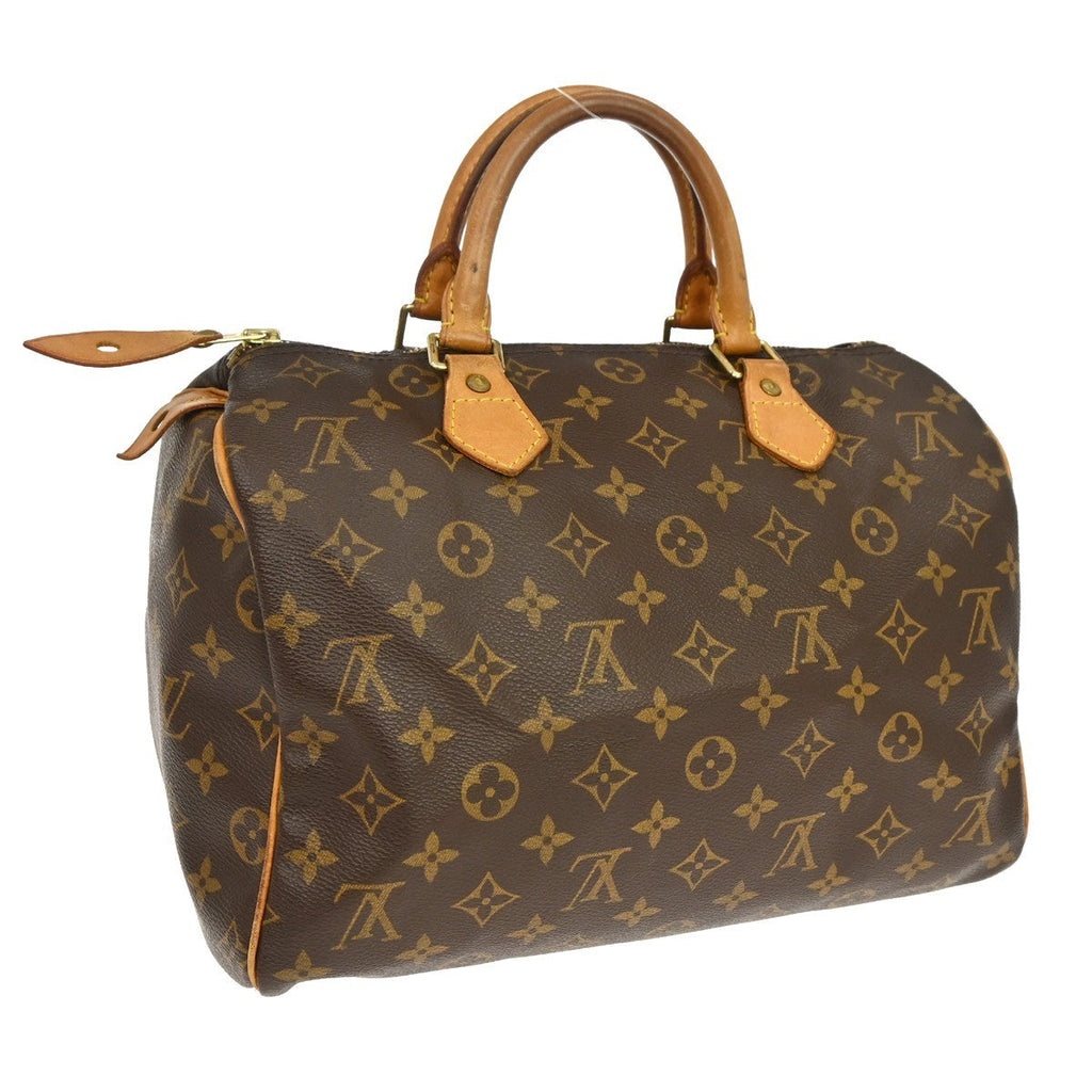 Louis Vuitton Speedy Handbag Monogram Canvas Brown Canvas Handbag ( )