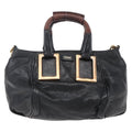 Chloe Ethel Handbag Leather Black Leather Handbag (Authentic  )