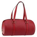 Louis Vuitton Soufflot Tote Epi Leather Red Leather Handbag ( )