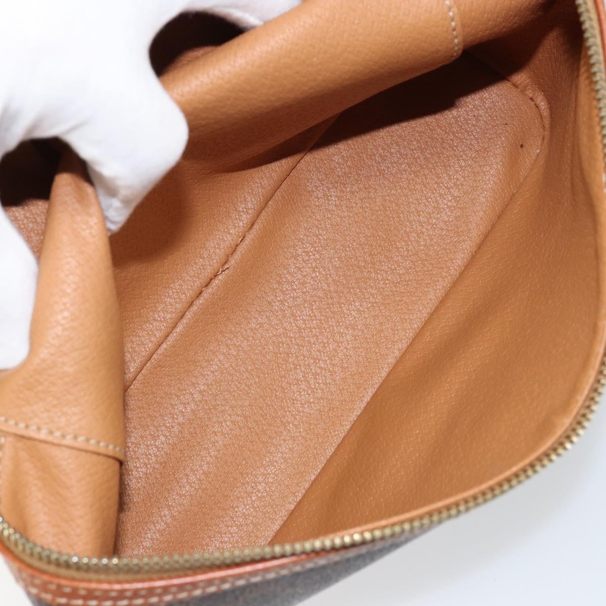 Celine Macadam Vanity Bag Canvas Brown Canvas Handbag (Authentic  )