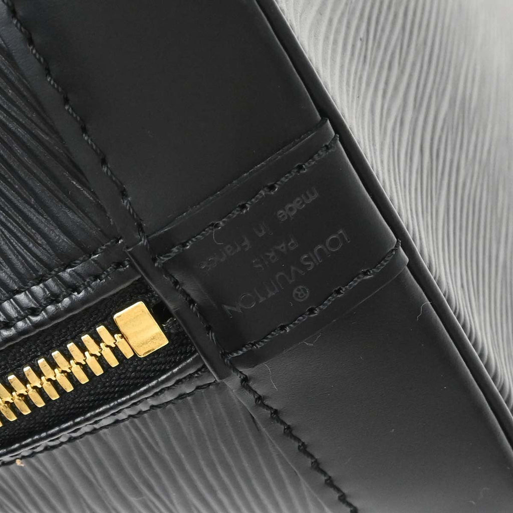 Louis Vuitton Alma Handbag Epi Leather Black Leather Handbag ( )