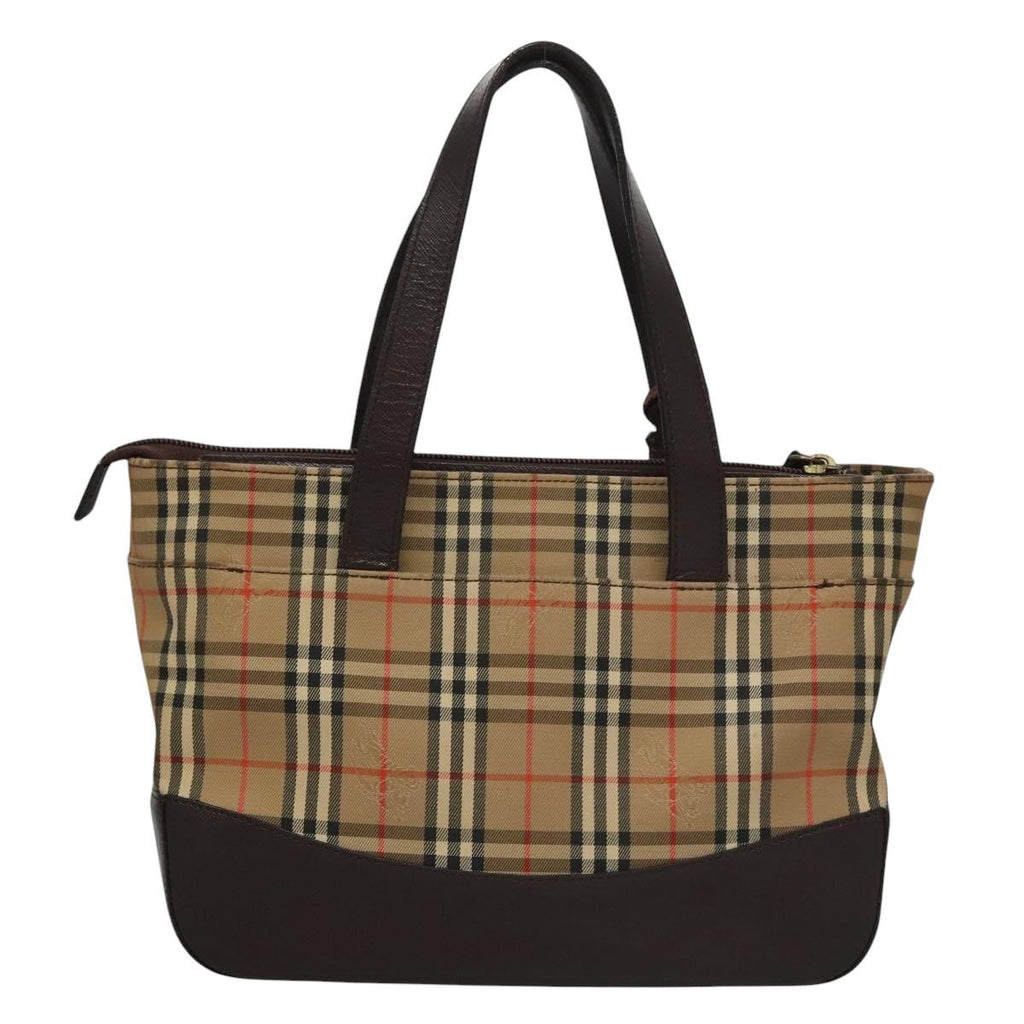 Burberry Nova Check Handbag Nova Check Canvas And Leather Beige Canvas Handbag (Authentic  )