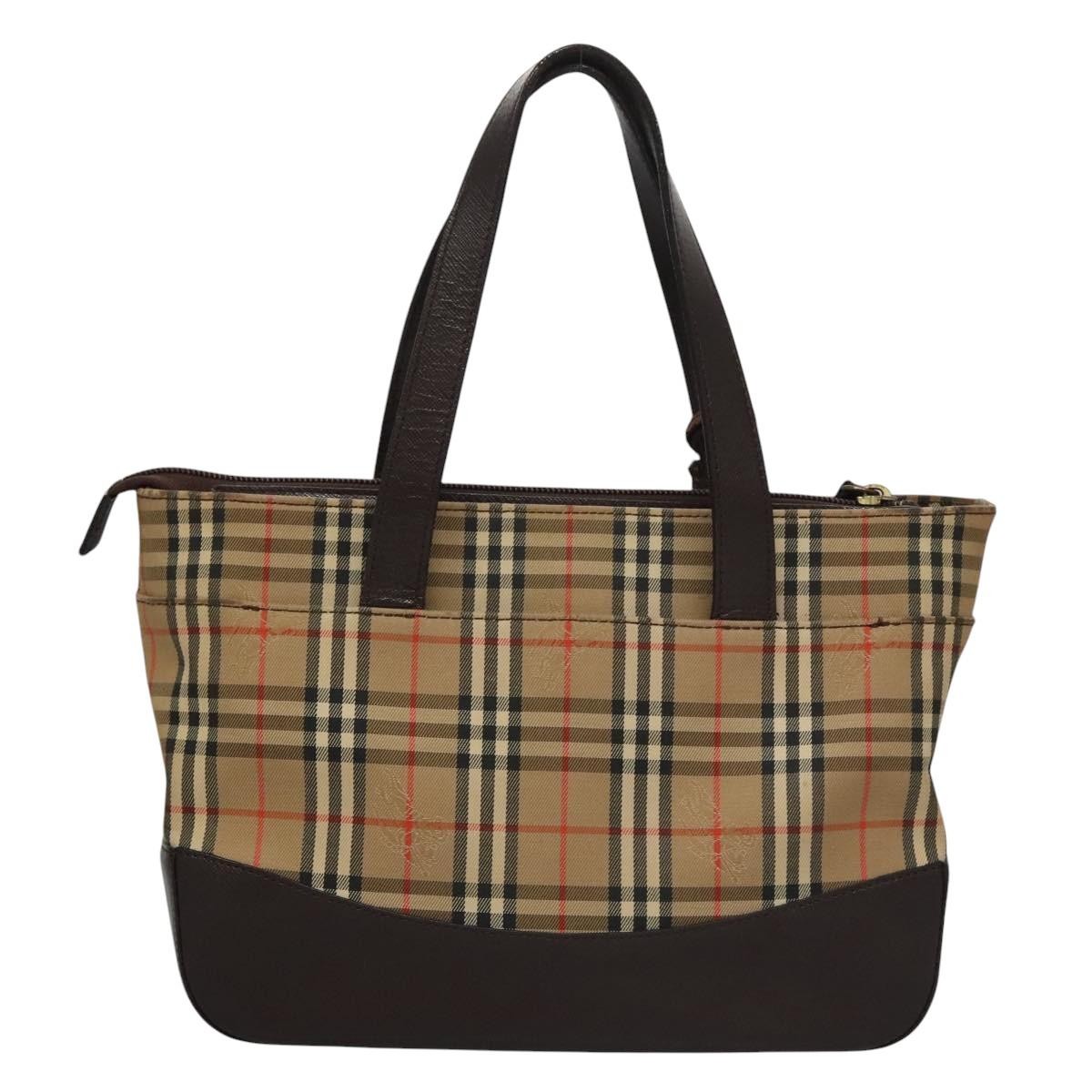 Burberry Nova Check Handbag Nova Check Canvas And Leather Beige Canvas Handbag (Authentic  )