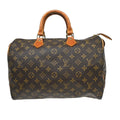 Louis Vuitton Speedy Handbag Monogram Canvas Brown Canvas Handbag ( )