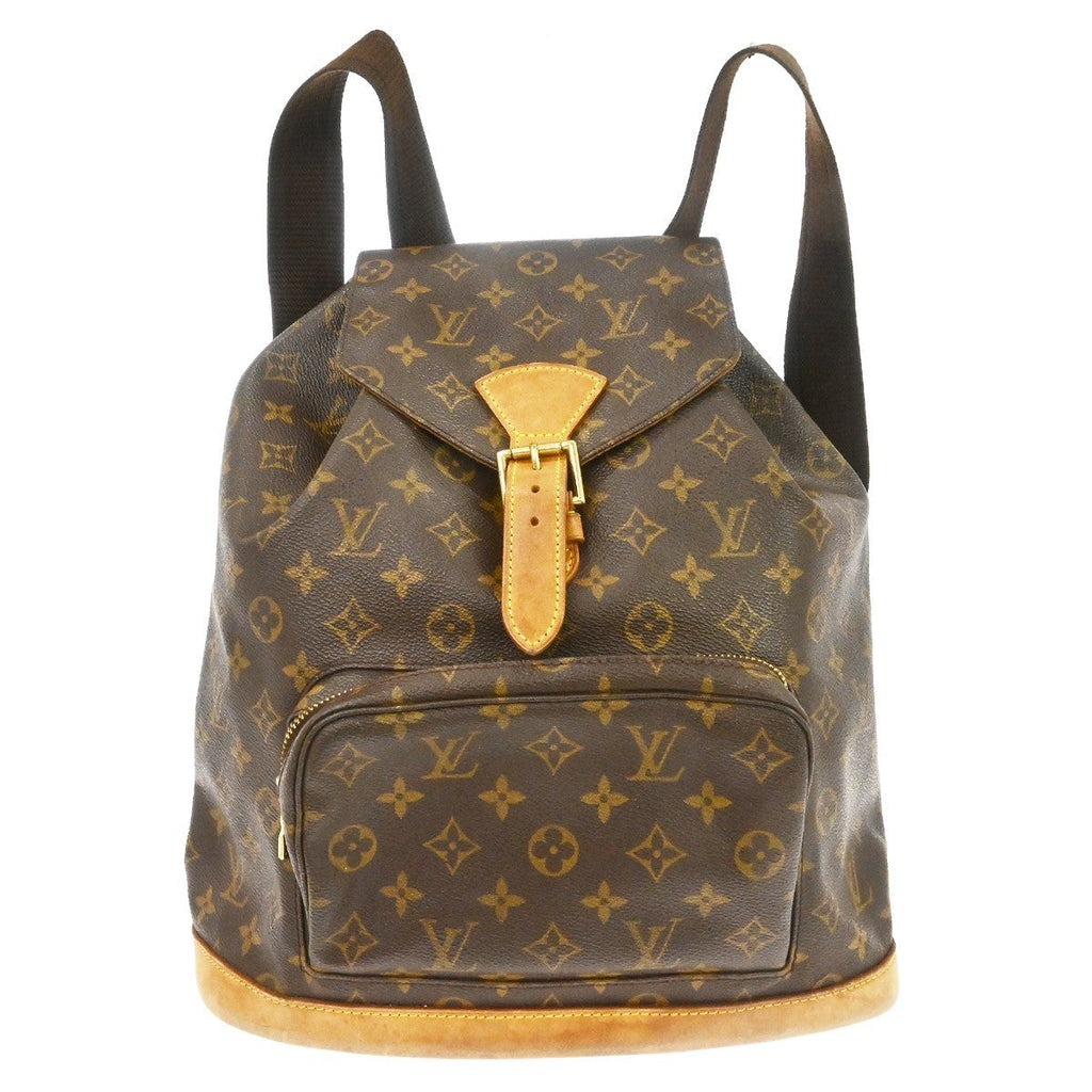 Louis Vuitton Vintage Montsouris Backpack Monogram Canvas Brown Canvas Backpack Bag ( )