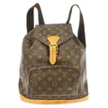 Louis Vuitton Vintage Montsouris Backpack Monogram Canvas Brown Canvas Backpack Bag ( )
