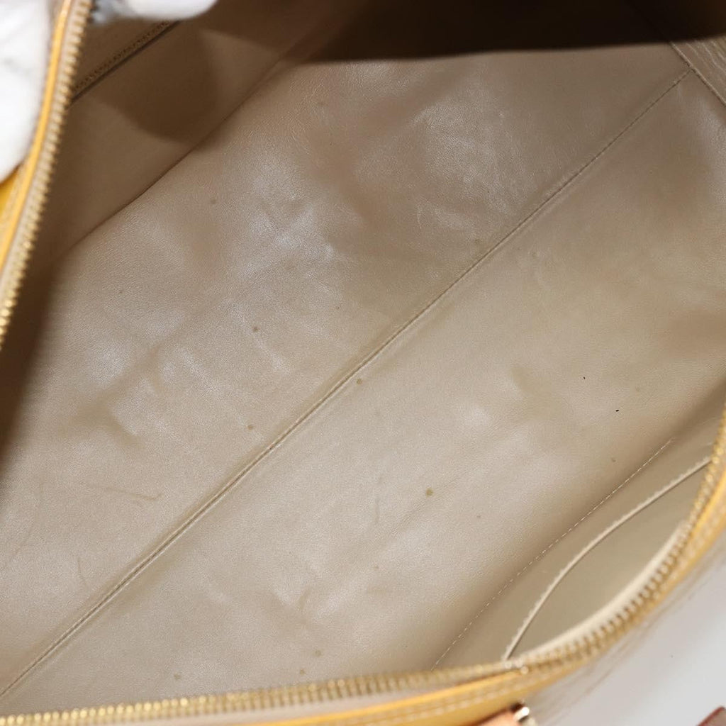 Louis Vuitton Mercer Keepall Handbag Monogram Vernis Beige Patent_Leather Handbag ( )
