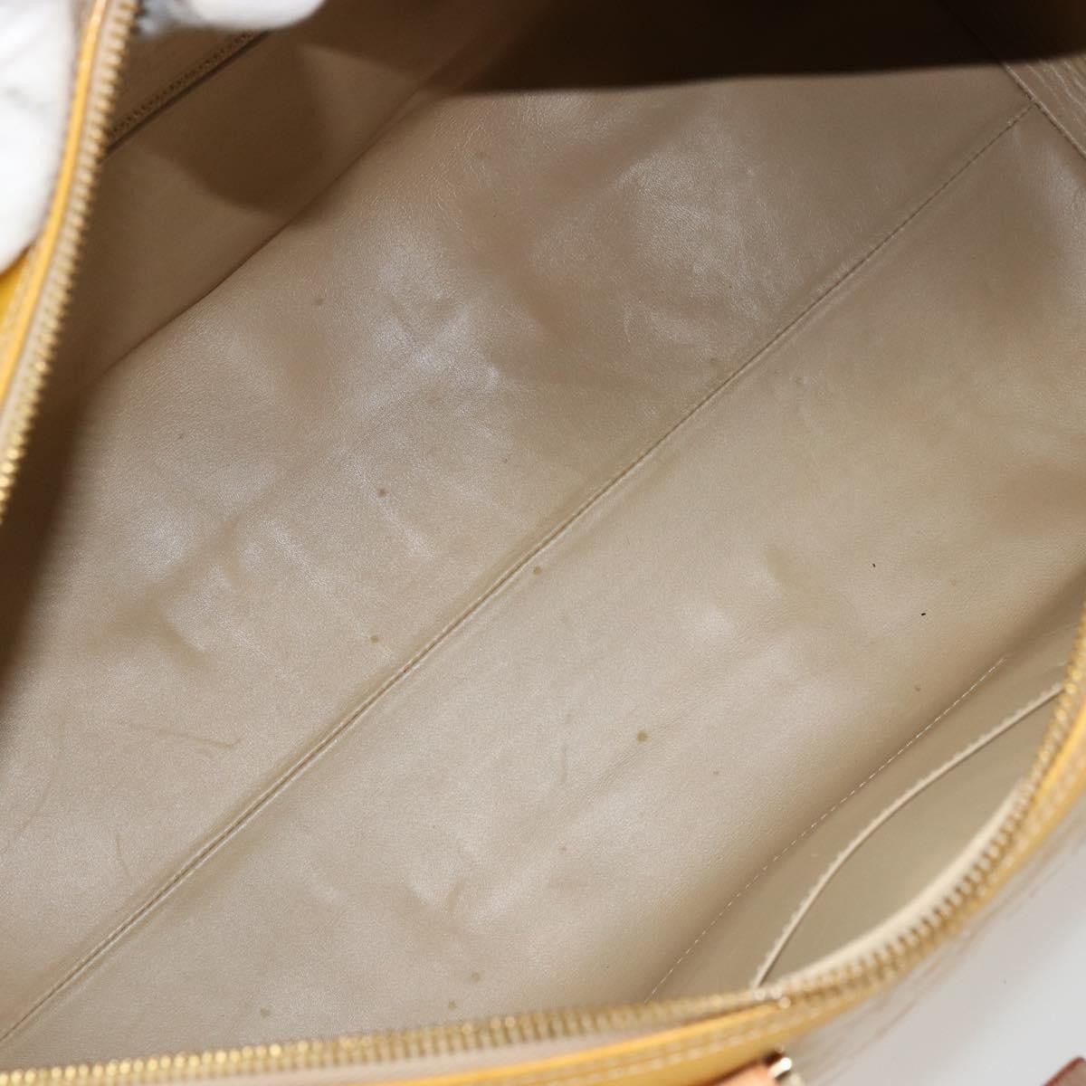 Louis Vuitton Mercer Keepall Handbag Monogram Vernis Beige Patent_Leather Handbag ( )