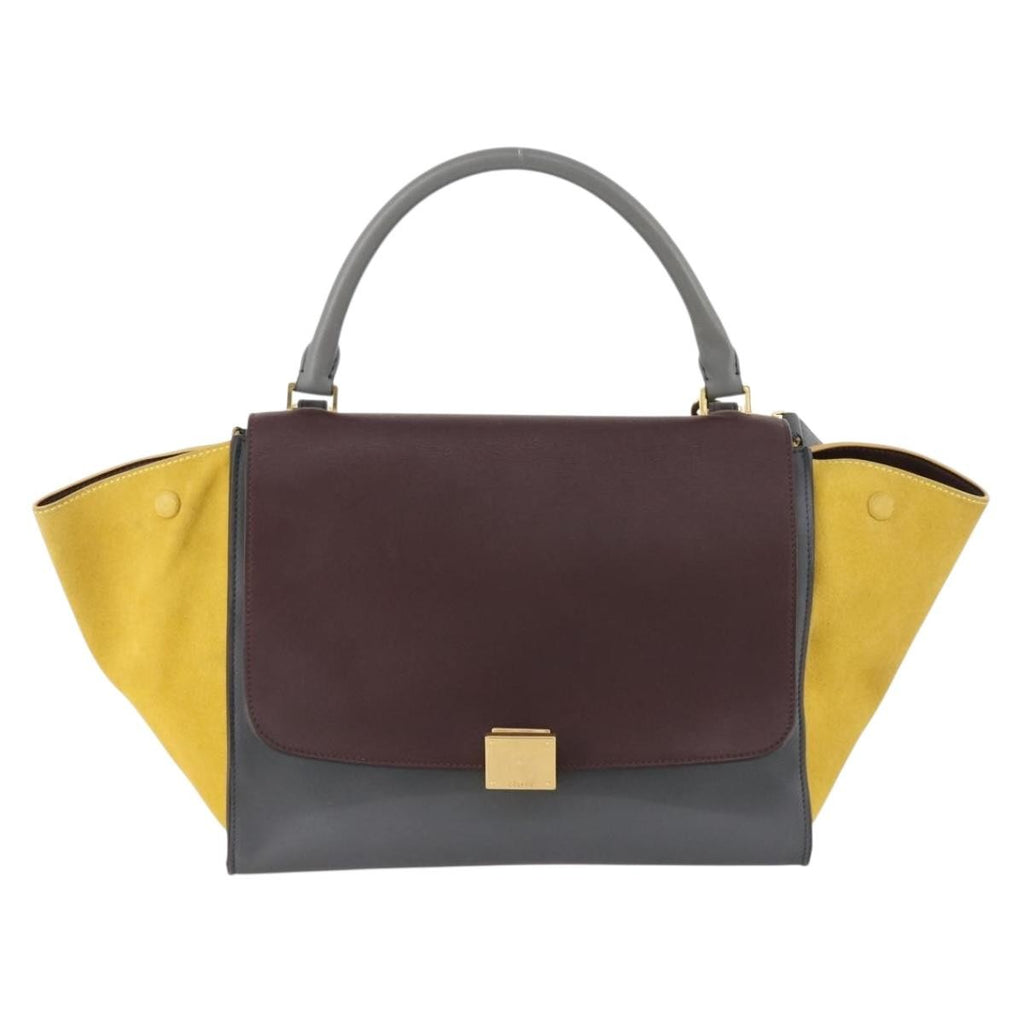 Celine Tricolor Trapeze Bag Leather Multicolour Leather Handbag (Authentic  )