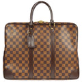 Louis Vuitton Porte-Documents Voyage Briefcase Damier Brown Canvas Briefcase Bag (Authentic  )