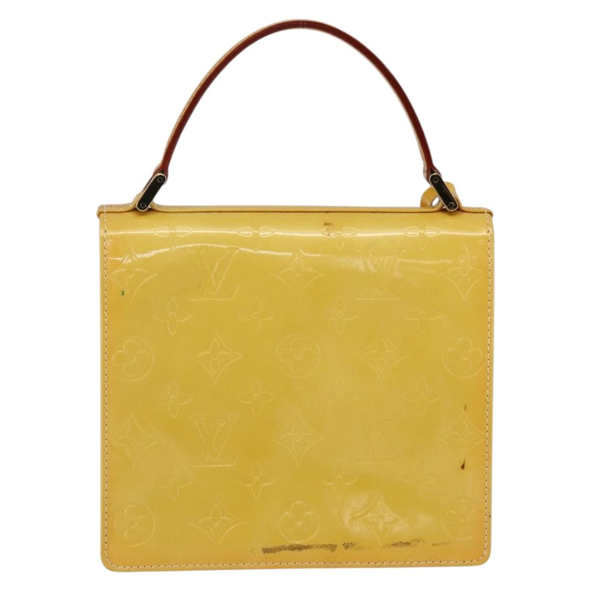 Louis Vuitton Spring Street Nm Handbag Patent Leather Yellow Patent_Leather Handbag (Authentic  )