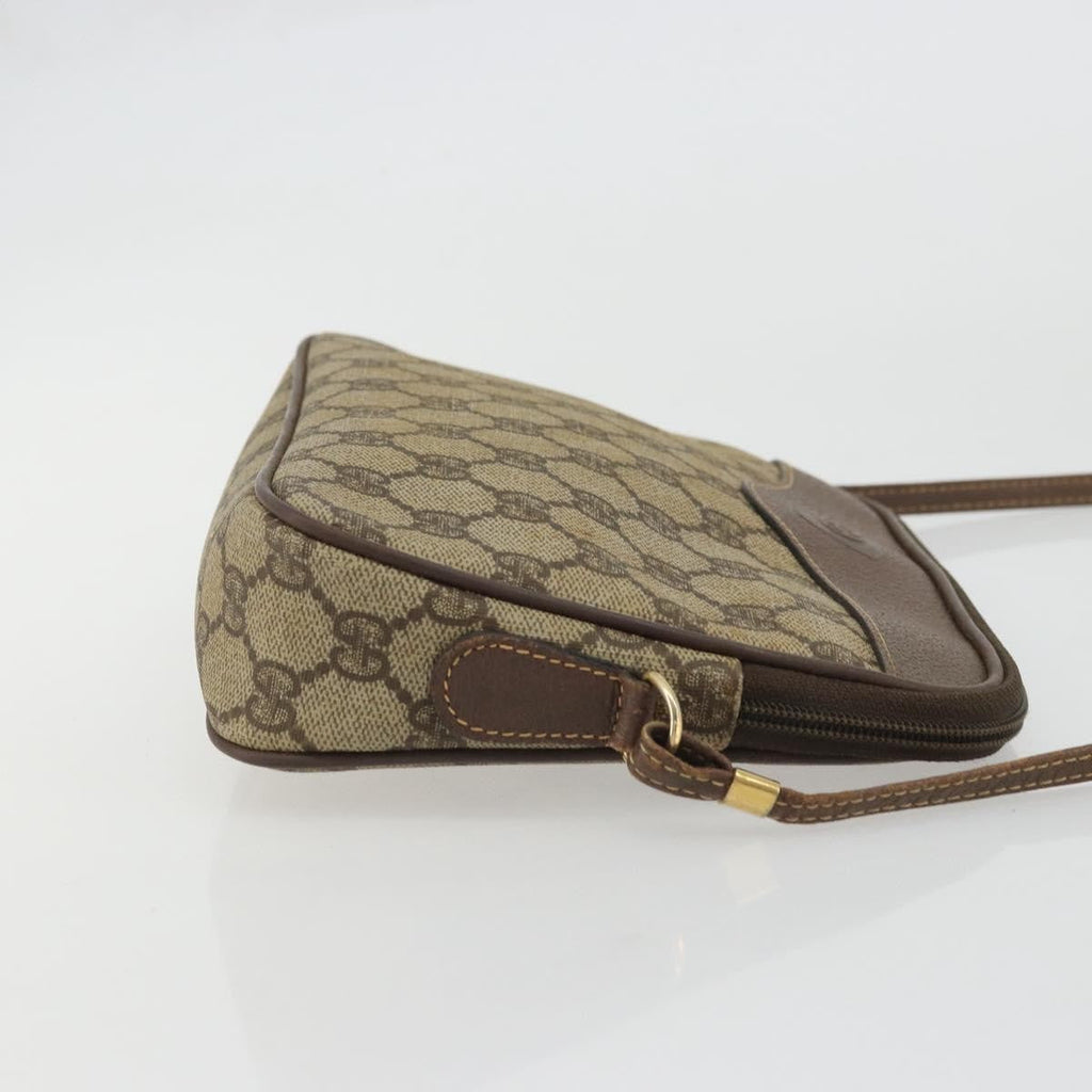 Gucci Gg Supreme Shoulder Bag Canvas Beige Canvas Handbag ( )