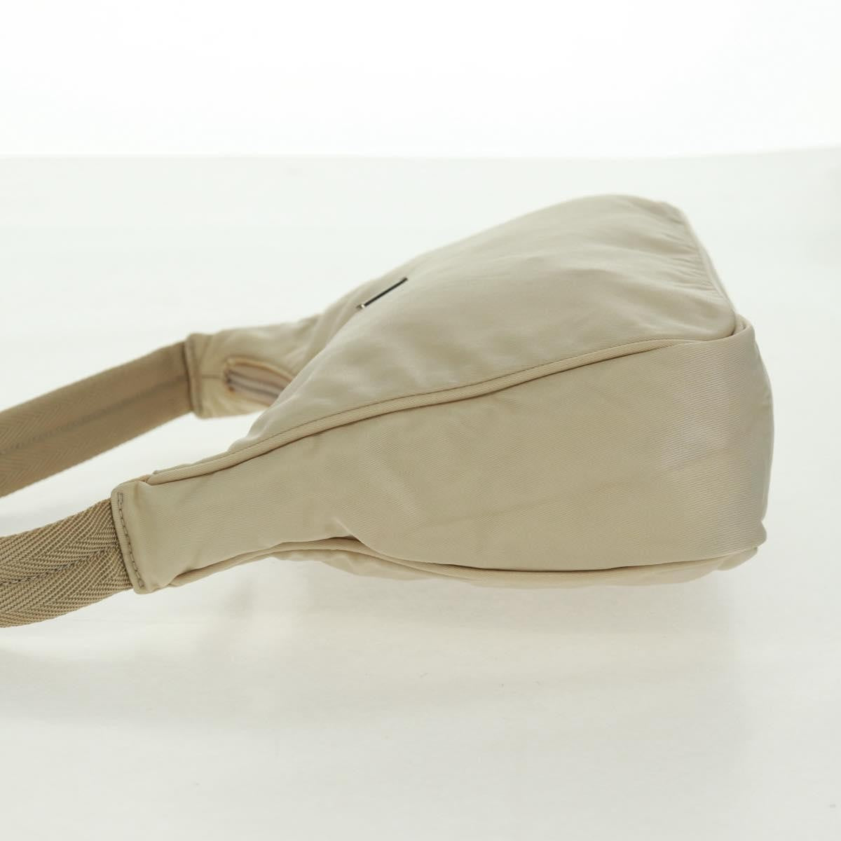 Prada Hobo Tessuto Beige Nylon Handbag (Authentic  )