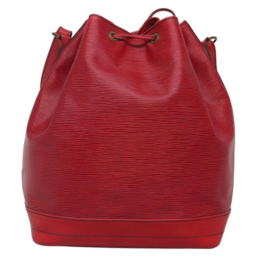 Louis Vuitton Noe Handbag Epi Leather Red Leather Bag (Authentic  )