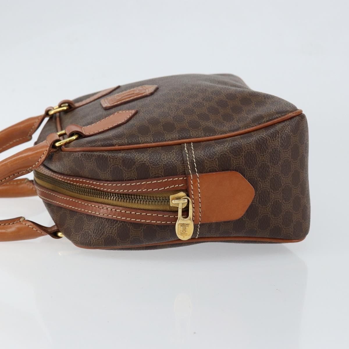 Celine Macadam Handbag Macadam With Leather Brown Canvas Handbag (Authentic  )