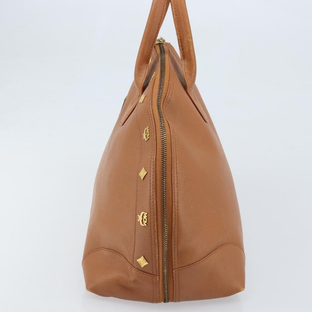 MCM Vintage Handbag Leather Brown Leather Handbag (Authentic  )