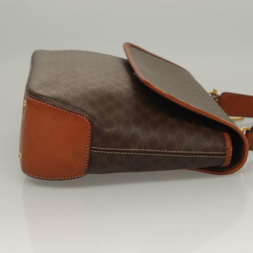 Celine Triomphe Vintage Handbag Macadam Canvas Brown Canvas Bag (Authentic  )
