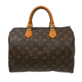 Louis Vuitton Speedy Handbag Monogram Canvas Brown Canvas Handbag ( )