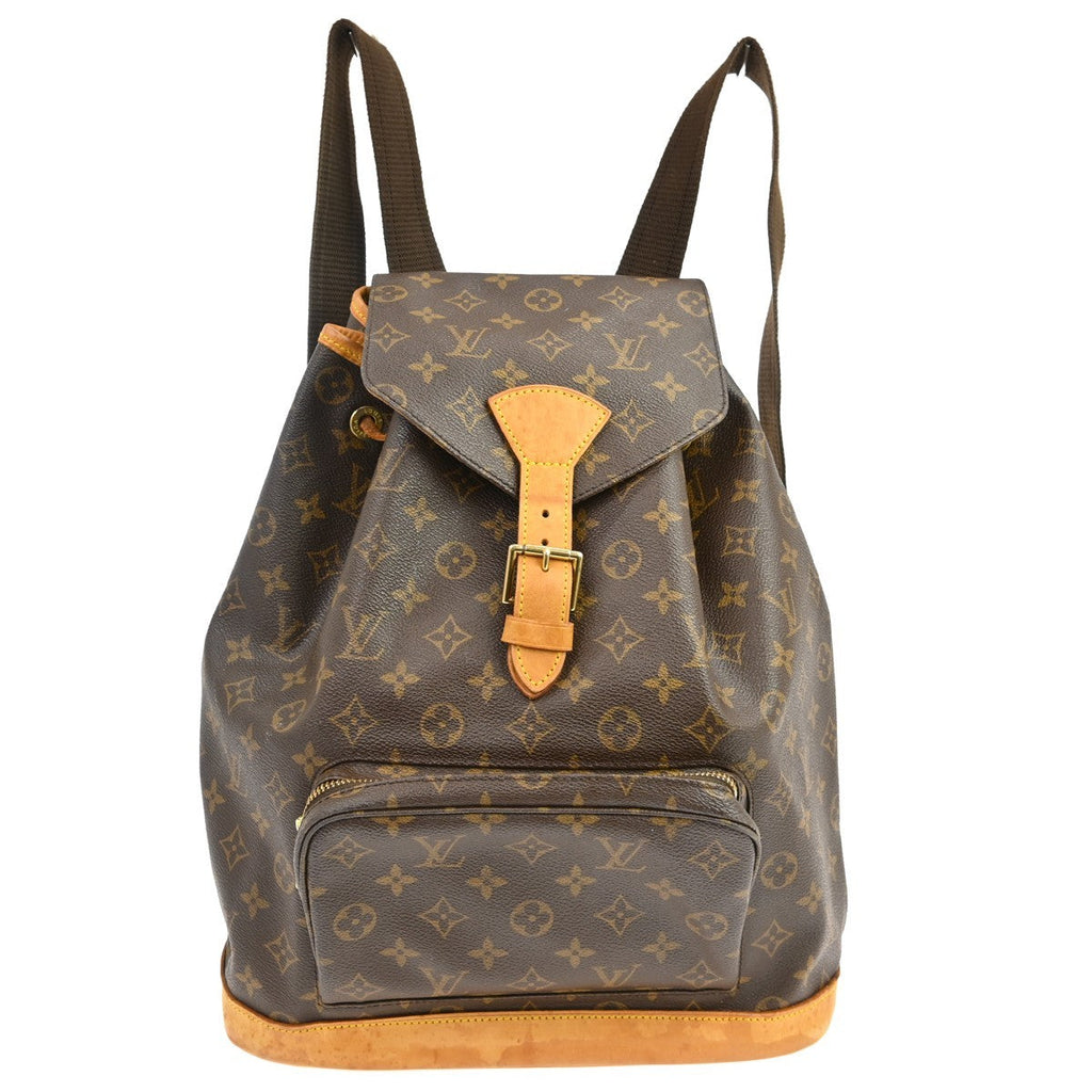 Louis Vuitton Montsouris Backpack Monogram Canvas Brown Canvas Backpack Bag ( )