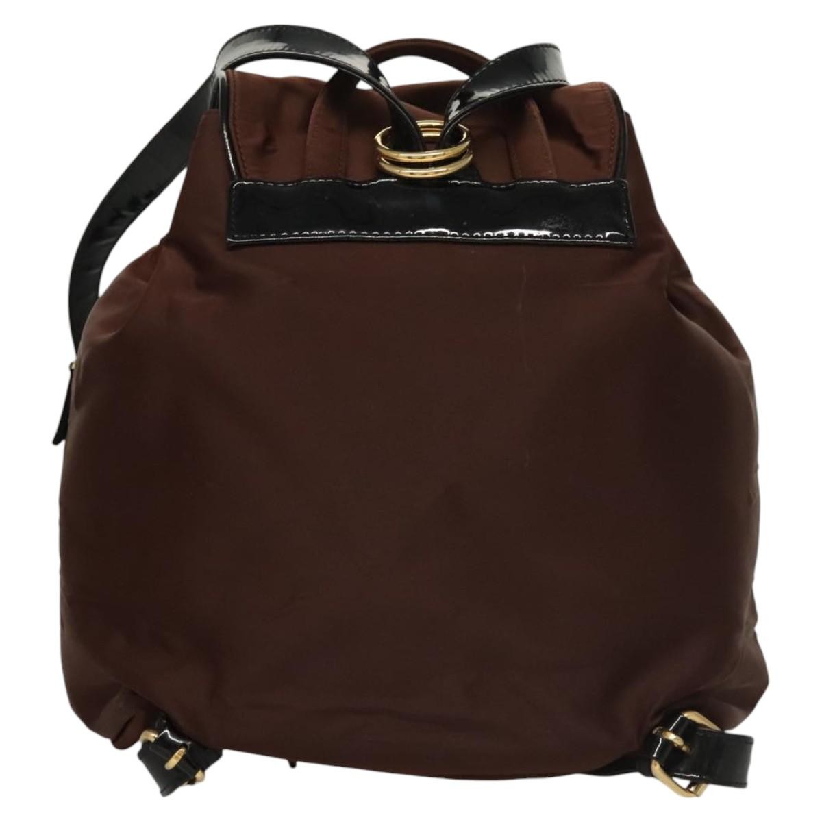 Balenciaga Vintage Backpack Nylon Brown Nylon Backpack Bag (Authentic  )