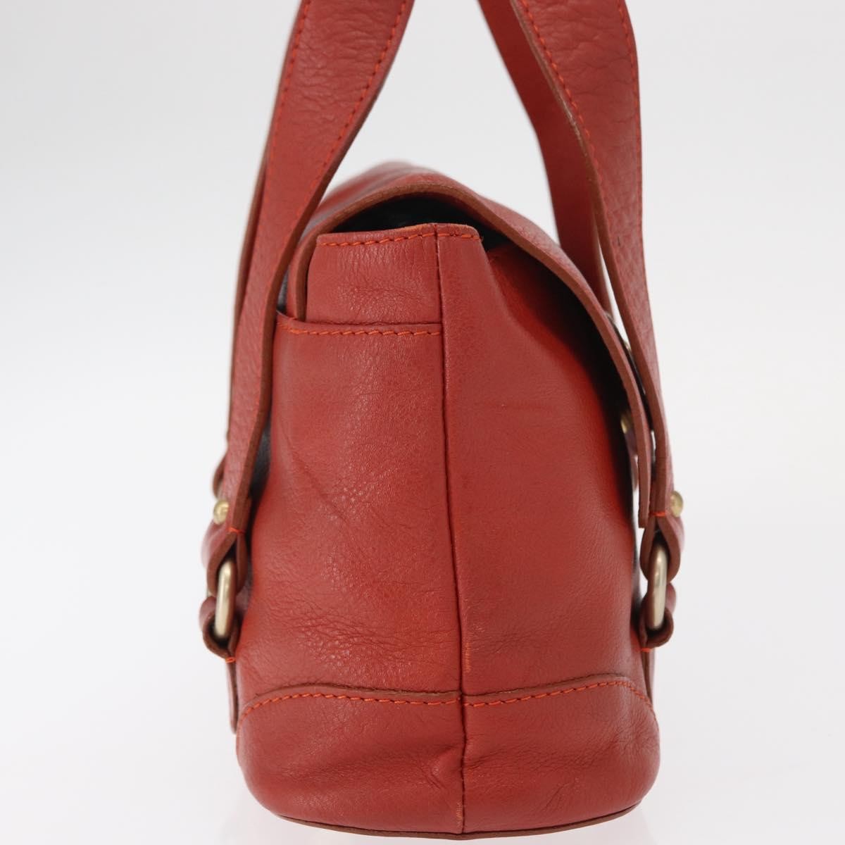 Chloe Vintage Handbag Leather Red Leather Handbag (Authentic  )