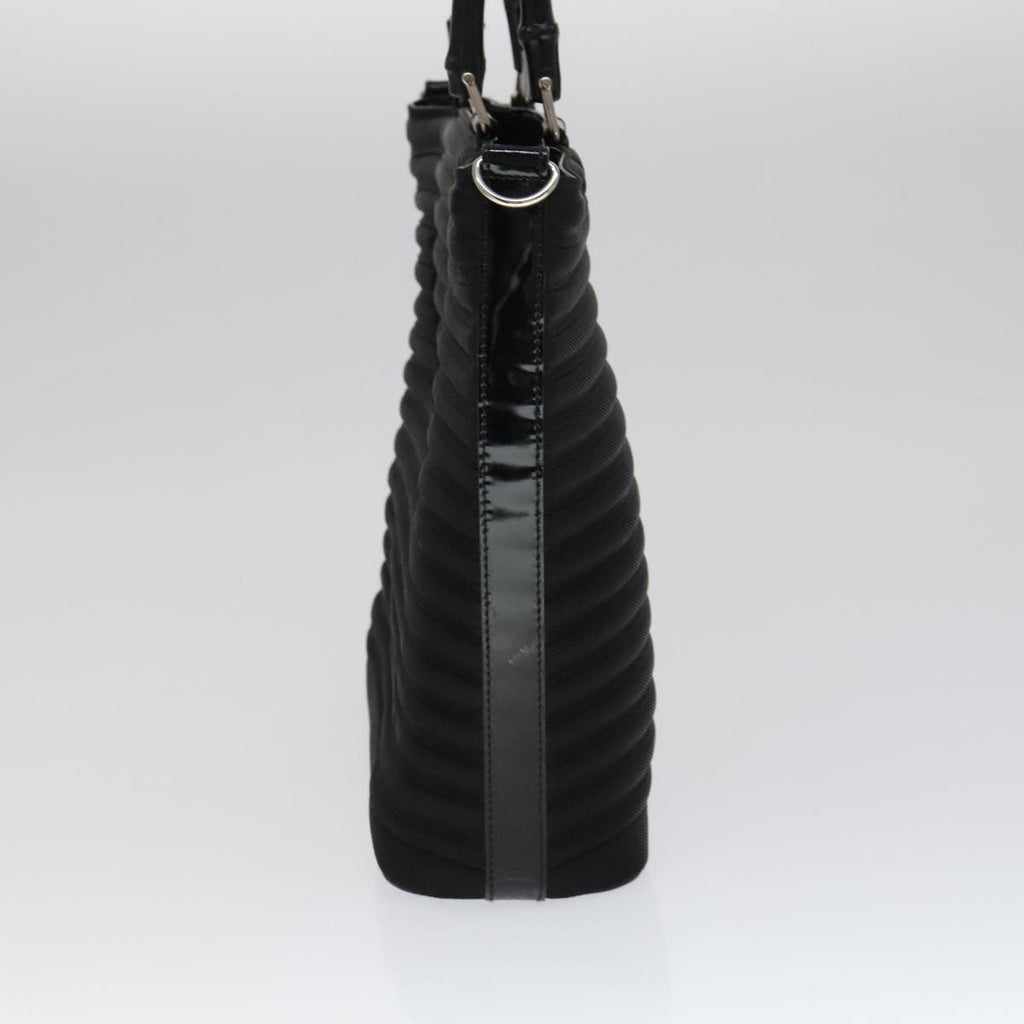 Gucci Vintage Bamboo Handle Bag Nylon Black Nylon Handbag ( )