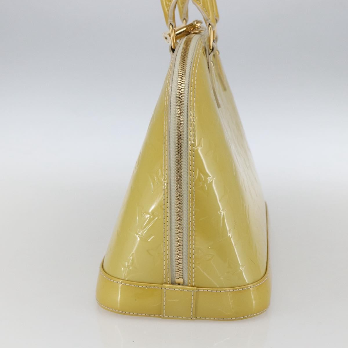 Louis Vuitton Alma Handbag Monogram Vernis Beige Patent_Leather Handbag (Authentic  )