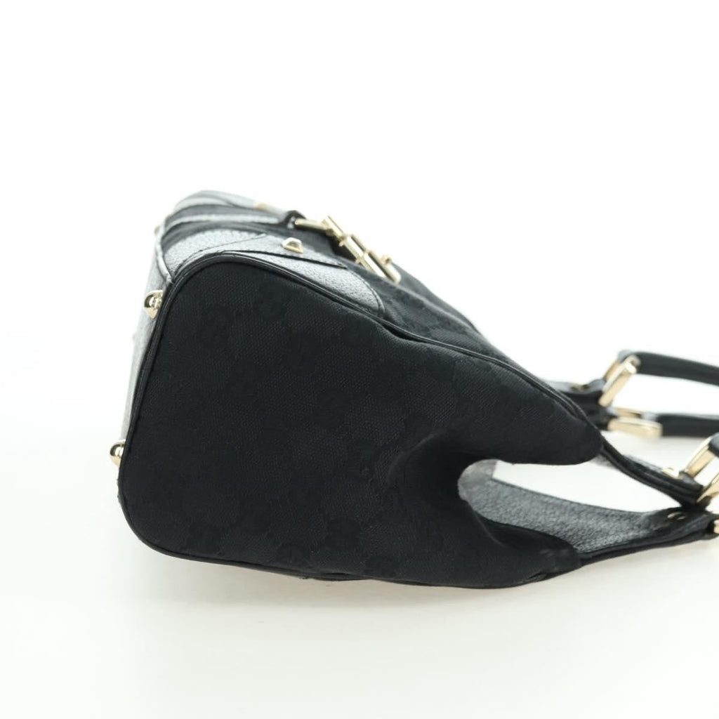 Gucci Vintage Jackie Shoulder Bag Canvas And Leather Black Canvas Handbag ( )
