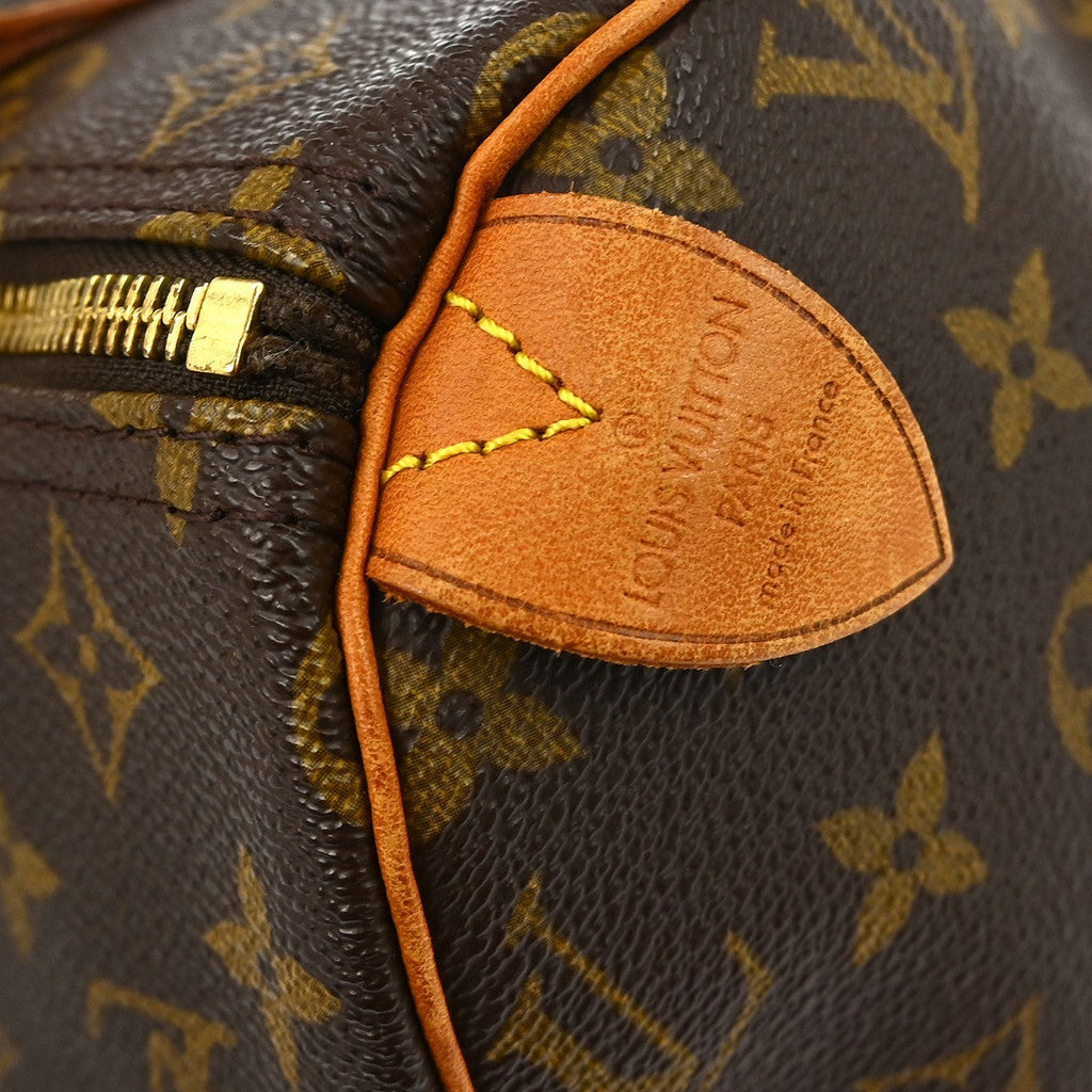 Louis Vuitton Speedy Handbag Monogram Canvas Brown Canvas Handbag ( )
