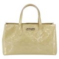 Louis Vuitton Wilshire Handbag Monogram Vernis Beige Patent_Leather Handbag (Authentic  )