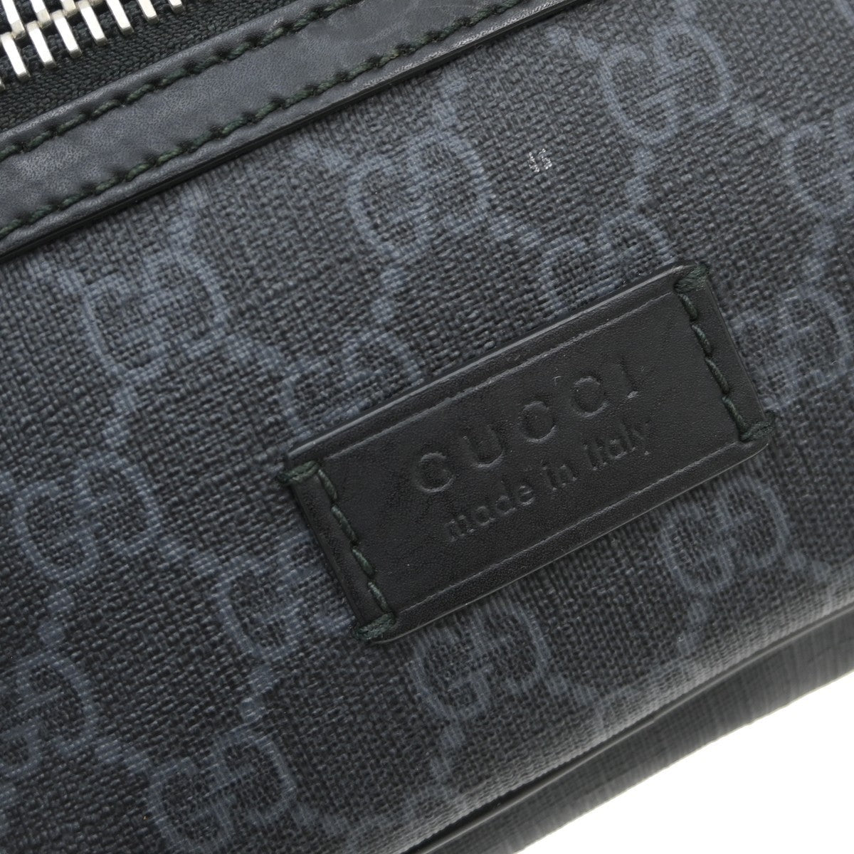 Gucci Zip Top Messenger Bag Gg Coated Canvas Black Canvas Backpack Bag ( )