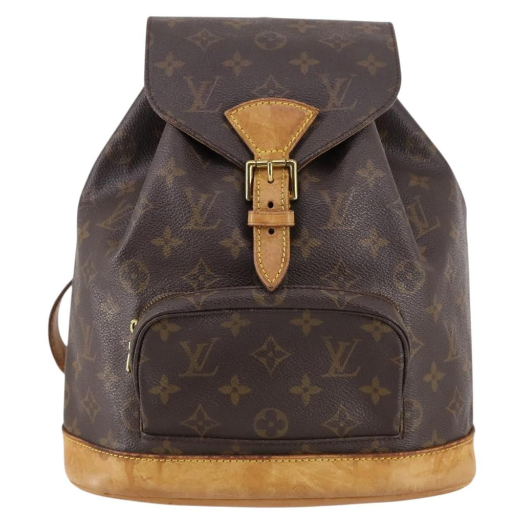 Louis Vuitton Vintage Montsouris Backpack Monogram Canvas Brown Canvas Backpack Bag (Authentic  )