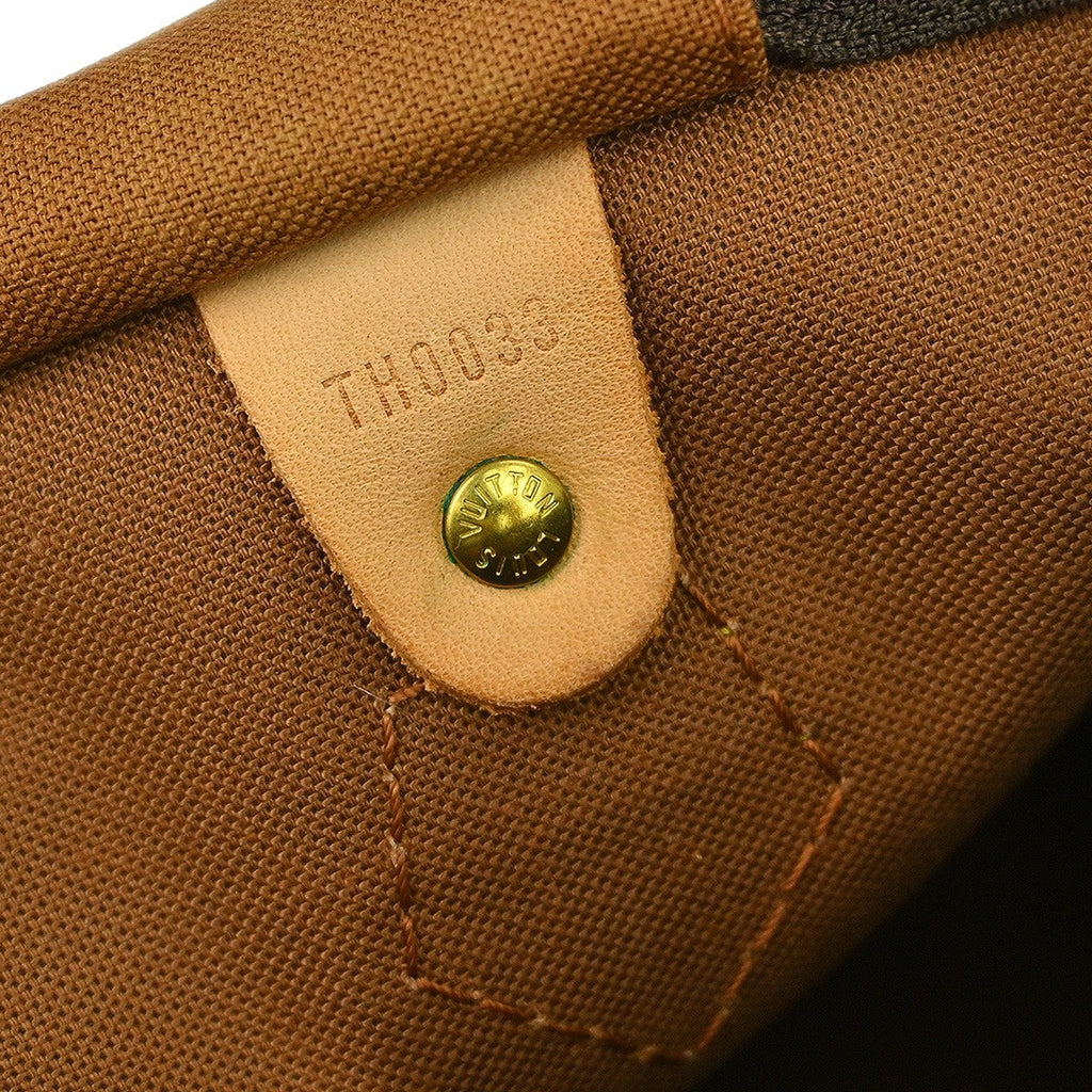 Louis Vuitton Speedy Handbag Monogram Canvas Brown Canvas Handbag ( )