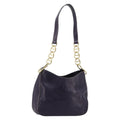 Prada Chain Shoulder Bag Leather Purple Leather Handbag ( )