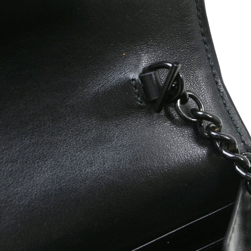Gucci Gg Marmont Shoulder Bag Matelasse Leather Black Leather Handbag ( )