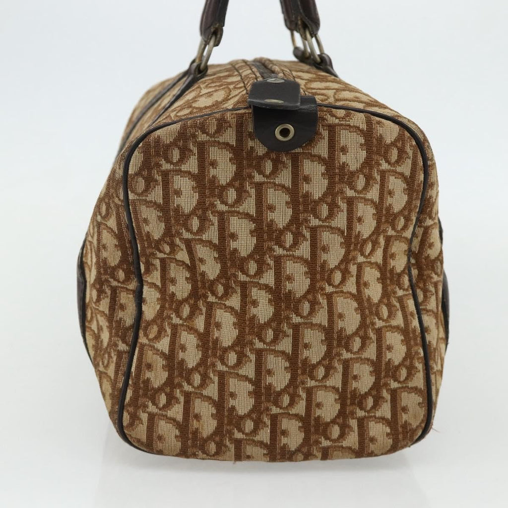 Christian Dior Vintage Trotter Handbag Canvas Brown Canvas Handbag ( )