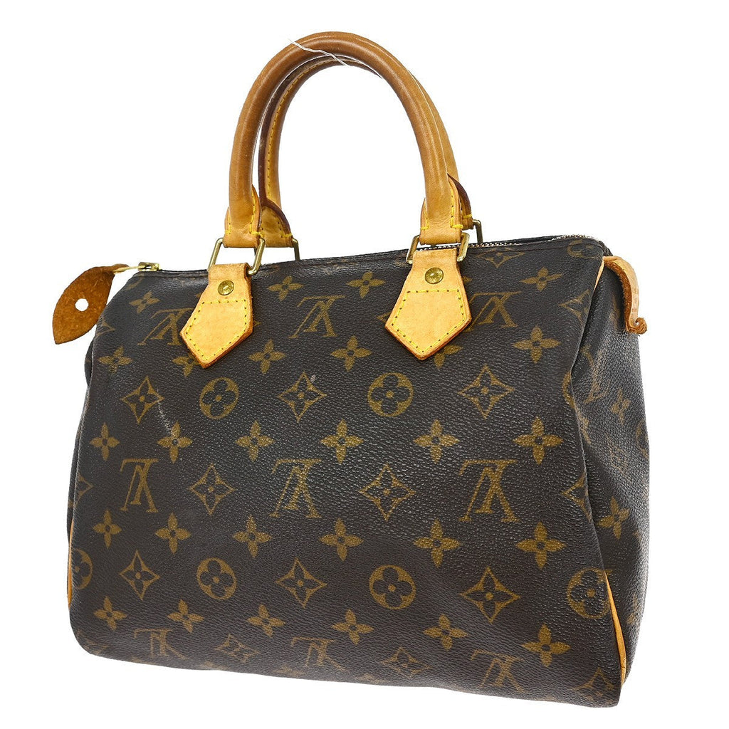 Louis Vuitton Speedy Handbag Monogram Canvas Brown Canvas Handbag ( )
