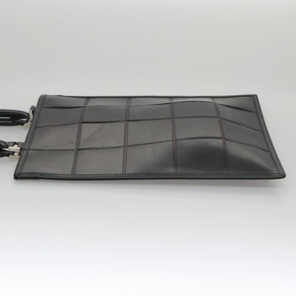 Louis Vuitton Epi Stretch Silver Fizz Handbag Epi Stretch Black Leather Handbag (Authentic  )
