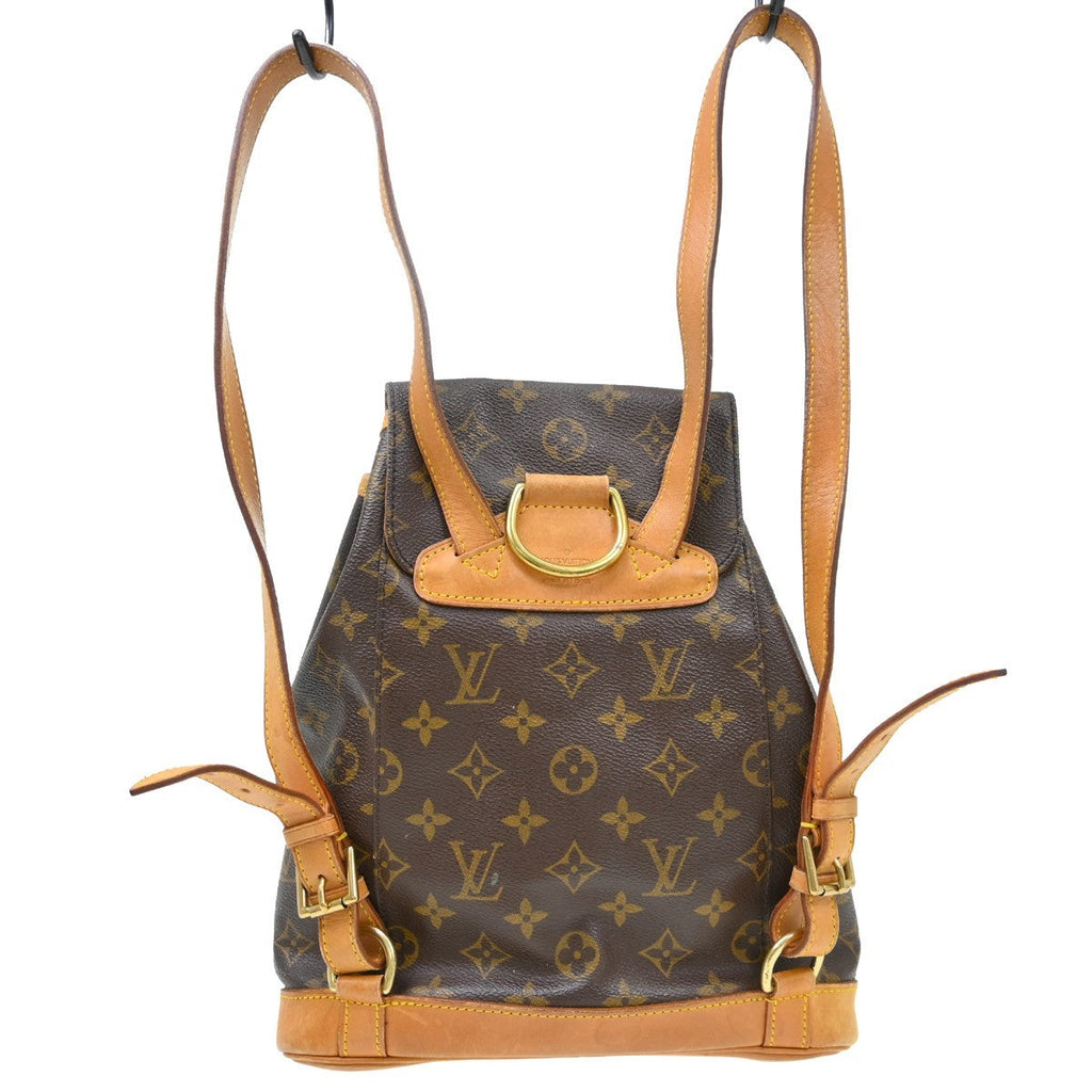 Louis Vuitton Vintage Montsouris Backpack Monogram Canvas Brown Canvas Backpack Bag ( )