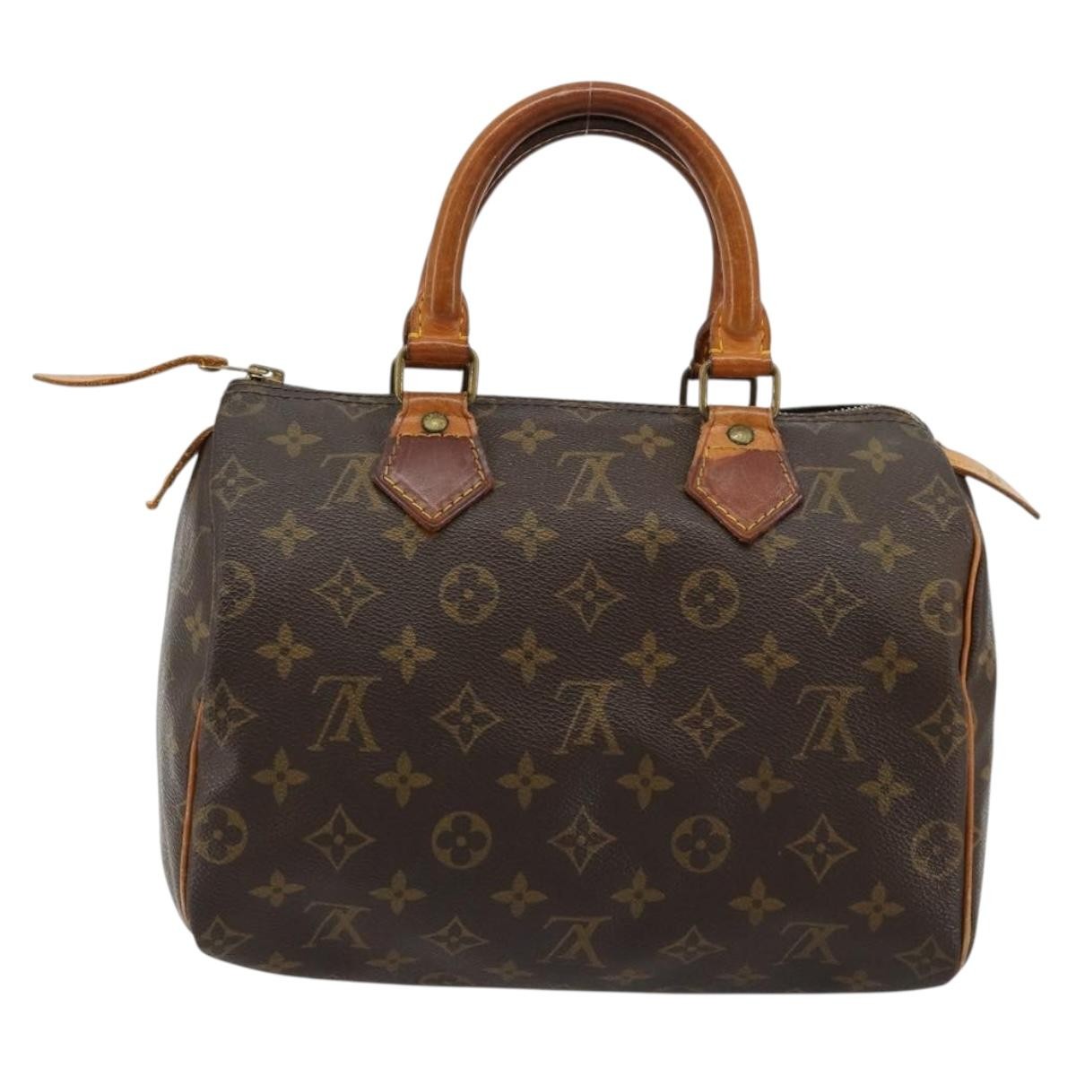 Louis Vuitton Speedy Handbag Monogram Canvas Brown Canvas Handbag ( )