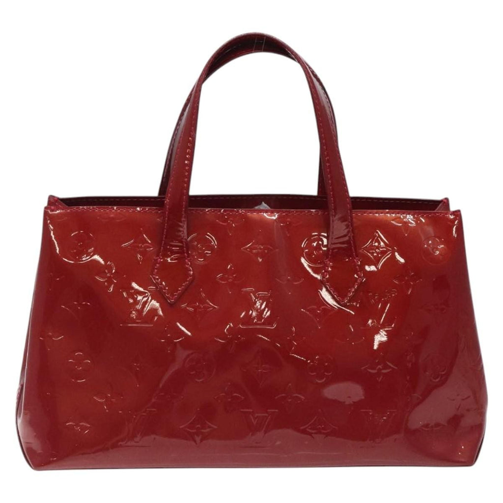 Louis Vuitton Wilshire Handbag Monogram Vernis Red Patent_Leather Handbag (Authentic  )