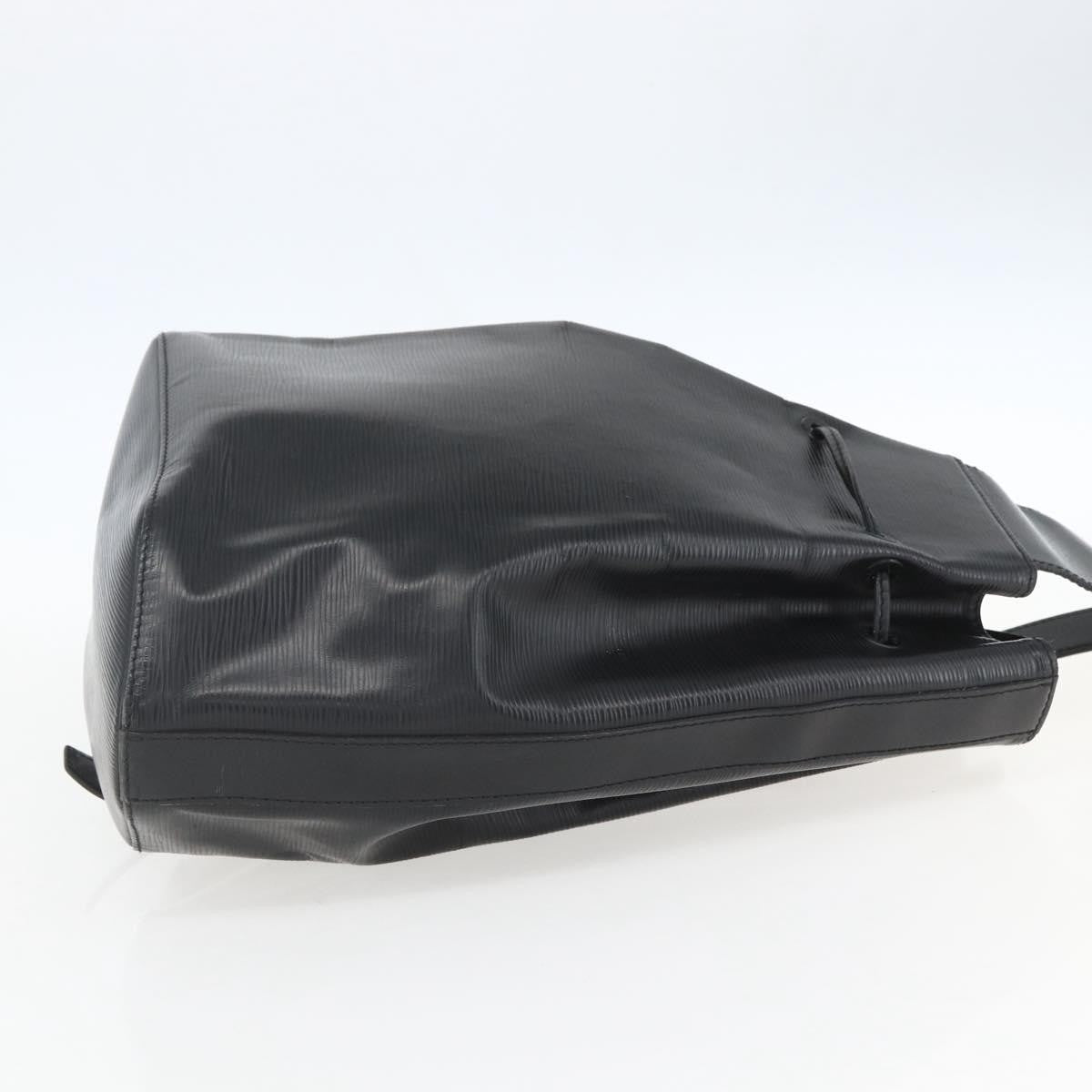 Louis Vuitton Sac A Dos Drawstring Backpack Epi Leather Black Leather Backpack Bag (Authentic  )