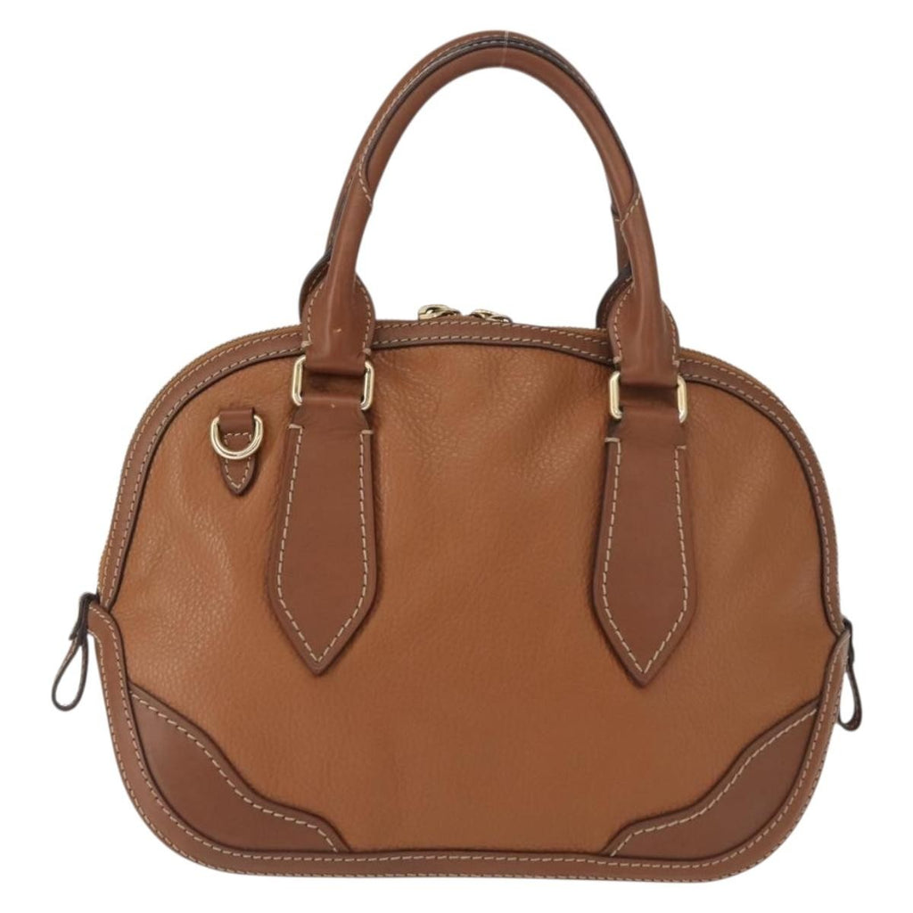 Burberry Orchard Bag Smooth Leather Brown Leather Handbag (Authentic  )